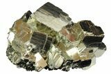 Shiny, Cubic Pyrite Crystal Cluster - Peru #167698-1
